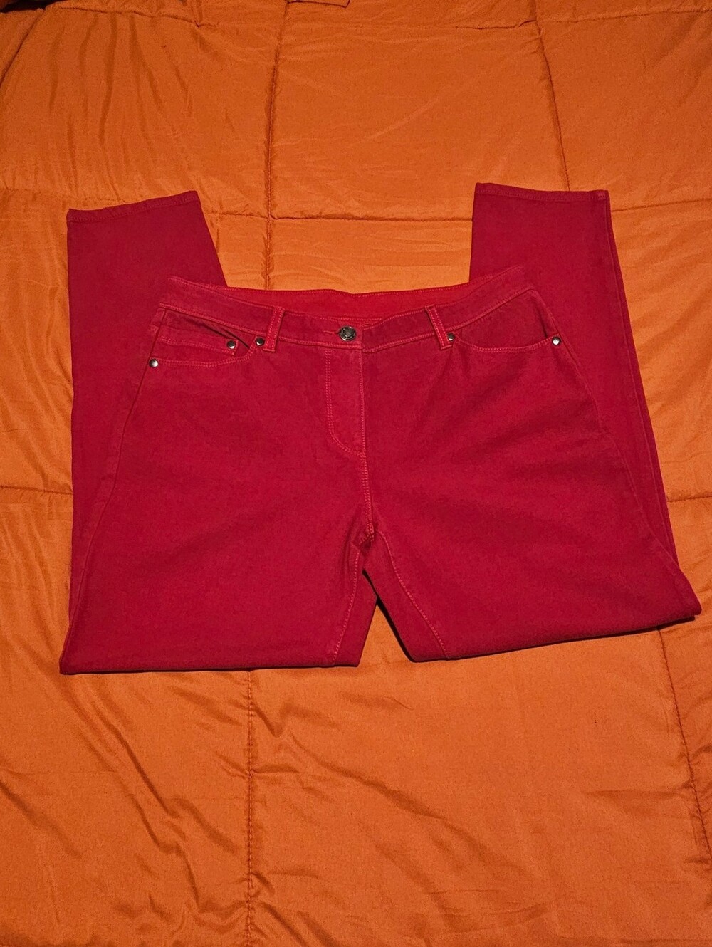 So Slimming by Chico's Red Skinny Jeans Sz 1.5